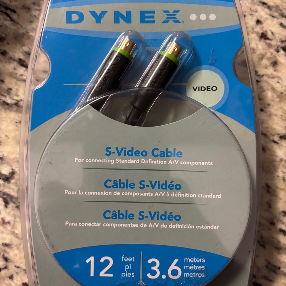 Dynex S-Video Cable #DX-AV032, 12 Feet, Gold Plated, BRAND NEW
